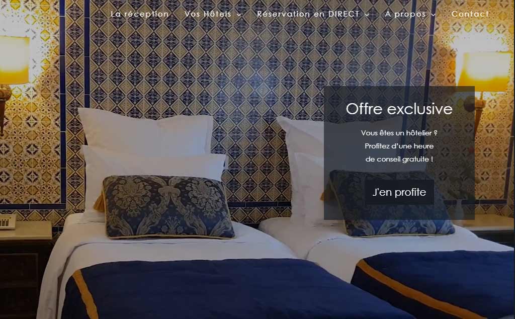 site officiel pour une chaine d'hotels - Digital Lewis Solutions or How